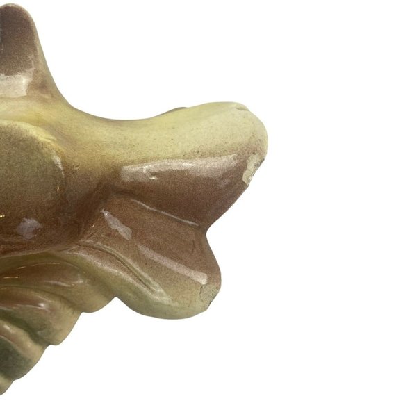 Vintage Large Ceramic Hand Painted Kitschy  Owl Statue Figurine Marble Eyes 8.75 - Picture 5 of 12